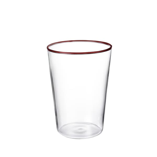 6 stycken handgjorda glas rödkant 380 ml Alf