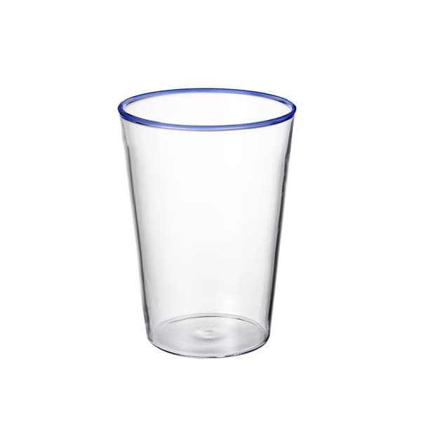 6 stycken handgjorda glas blåkant 380 ml Alf