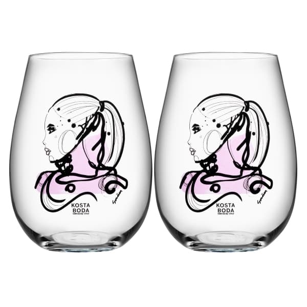 All About You Vattenglas Love You 57cl, 2-pack - Kosta Boda