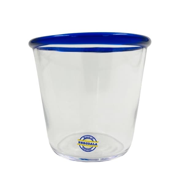 Blue Edge Water Glass, 20cl - Bergdalahyttan