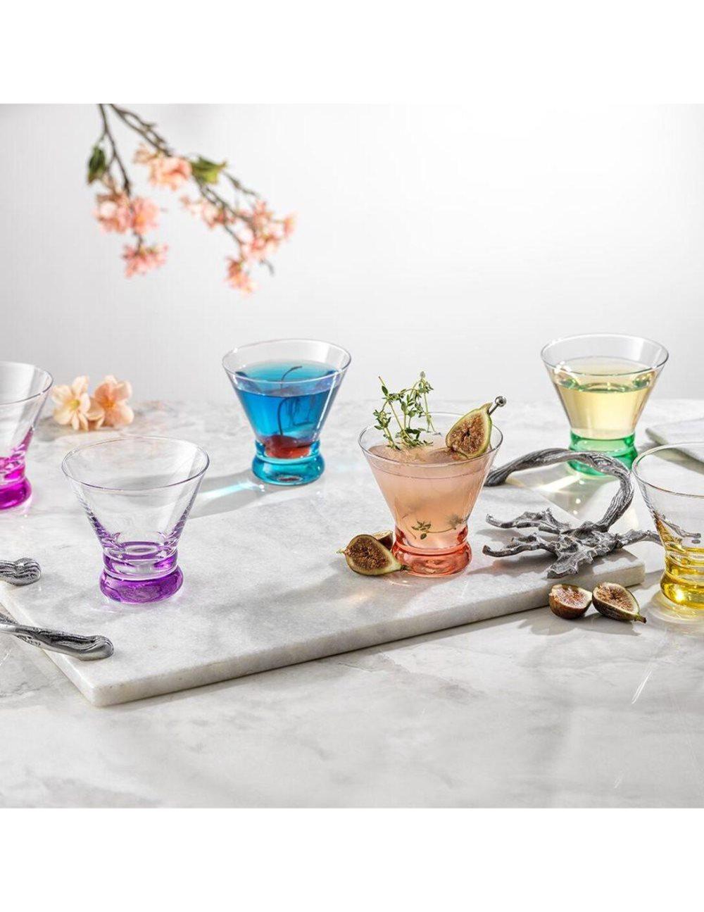 Joy Jolt Hue Martiniglas, set om 6