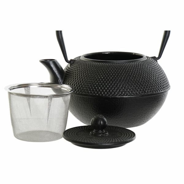 Tekanna DKD Home Decor Svart Silver Järn (18.5 x 16 x 17 cm) (2 pcs) (1200 ml)