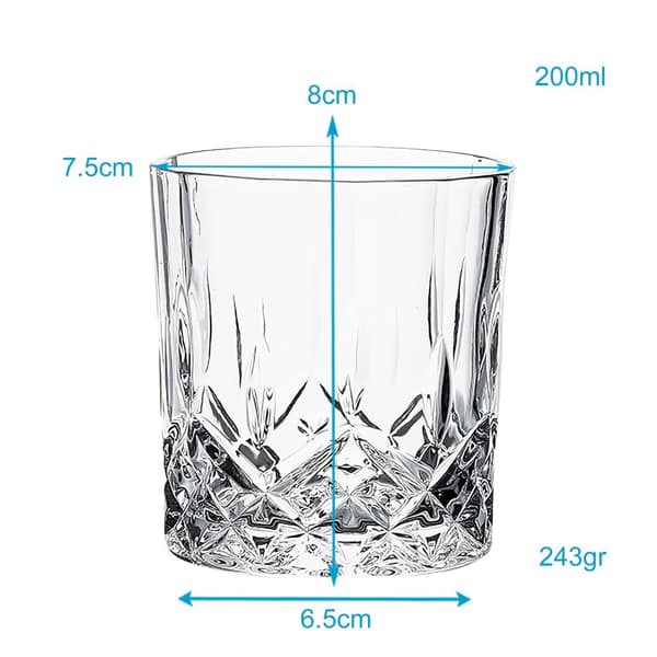 6x Dryckesglas Kristallglas 200 ml ädelglasglaskonst Dricksglas Glas