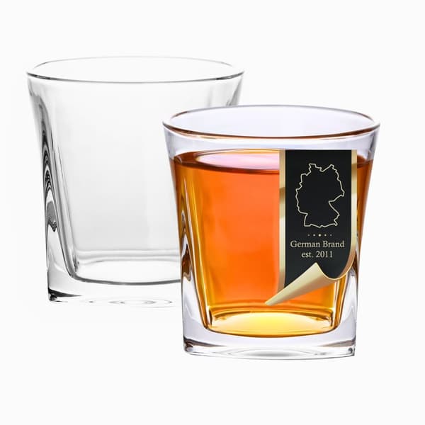 Whiskyglas Set Old Fashioned Whiskey Kristallglas Whiskey Kristallglas Blyfritt perfekt för Scotch, Bourbon, Whisky