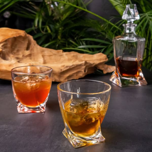 Whiskyglas Set Old Fashioned Whiskey Kristallglas Whiskey Kristallglas Blyfritt perfekt för Scotch, Bourbon, Whisky