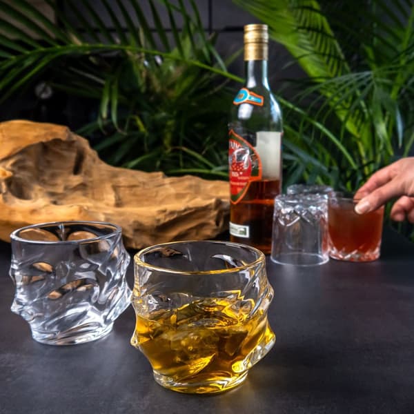 Whiskyglas Set Old Fashioned Whiskey Kristallglas Whiskey Kristallglas Blyfritt perfekt för Scotch, Bourbon, Whisky