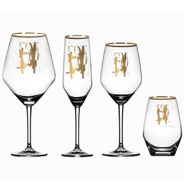 Wild Woman Gold Water Glass, 35cl - Carolina Gynning