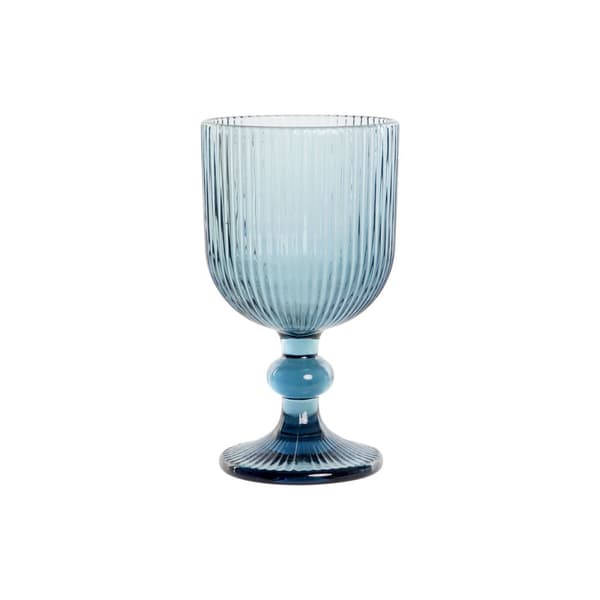 Sæt med glas DKD Home Decor Blå Krystal 240 ml