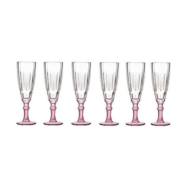 Champagneglas Vivalto PR05720ST3/BHA6 PINK Rosa Glas 170 ml (6 antal)