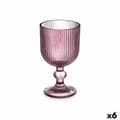 Miniatyrbild 1 av 2: Vinglas Ränder Grå Glas 260 ml (6 antal)