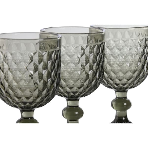 Sæt med glas Home ESPRIT Grå Krystal 240 ml (6 enheder)