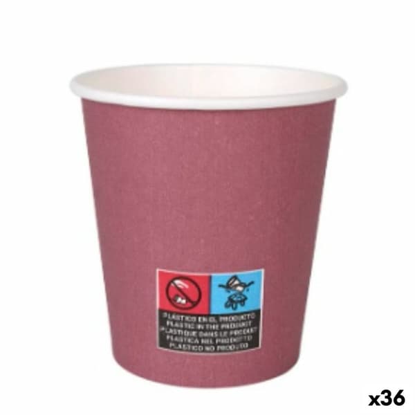 Glassæt Algon Pap Engangsanvendelse Bourgogne 36 Enheder 200 ml (24 Dele)