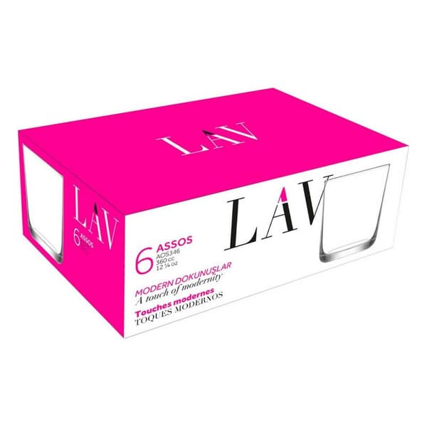 Glasset LAV Assos 360 ml 6 Delar (8 antal)