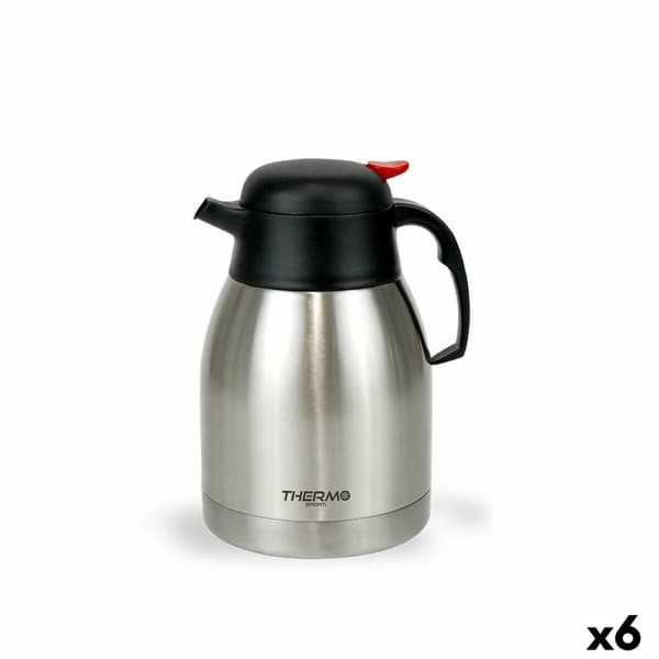 Termoskannu ThermoSport Ruostumaton teräs 1,5 L Painike (6 osaa)