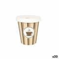Miniatyrbillede 1 af 2: Glassæt Algon Med låg Engangsanvendelse Kaffe Pap 6 Dele 250 ml (20 enheder)