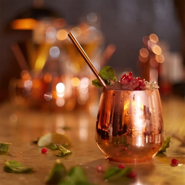 Tumbler & Straw 35cl, Rose Gold, 4-pack - Oak & Steel