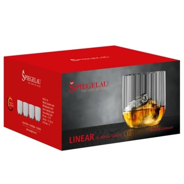 Linear Whisky Glass 34,5cl, 4-pack - Spiegelau