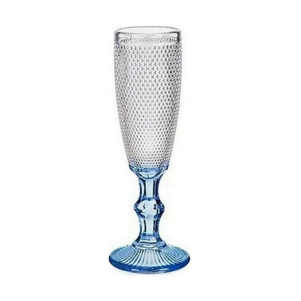 Champagneglas Vivalto PR05720ZD/BHA6 BLUE Blå Transparent Glas 180 ml Poäng (6 antal)