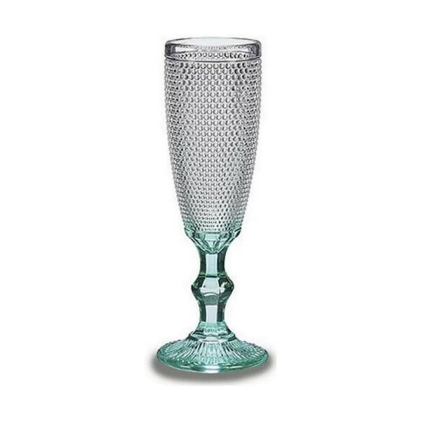 Champagneglas Vivalto PR05720ZD/BHA6 Transparent Turkos Glas 185 ml Poäng (6 antal)