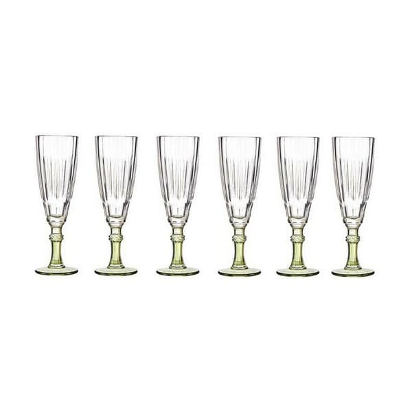 Champagneglas Vivalto Exotic Grön Glas 170 ml (6 antal)