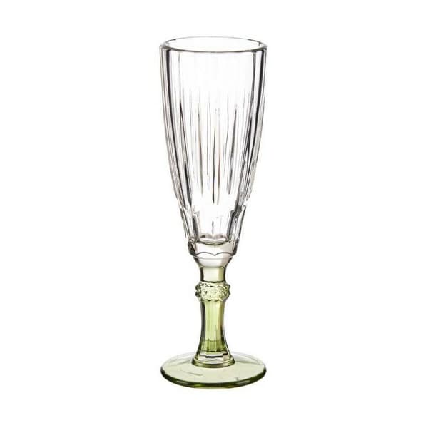 Champagneglas Vivalto Exotic Grön Glas 170 ml (6 antal)