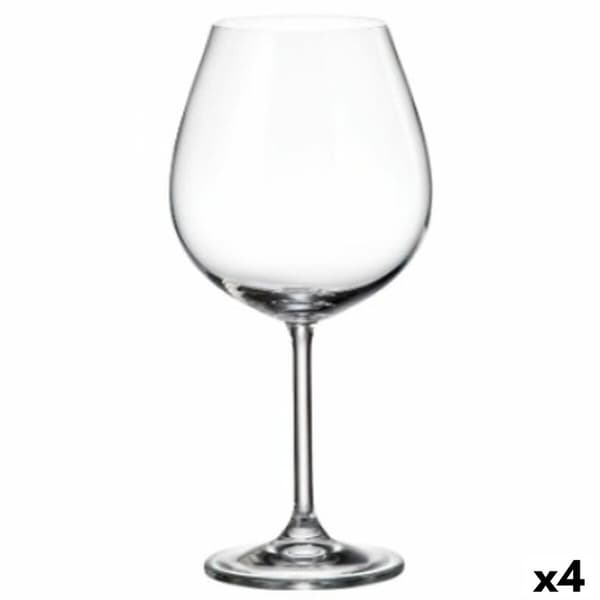 Set med vinglas Bohemia Crystal Clara 650 ml 6 Delar (6 antal) (4 antal)