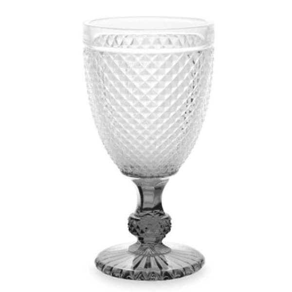 Vinglas Vivalto PR-00816B/BHA6 SMOKE Gennemsigtig Antracit Glas 256 ml Diamant (6 enheder)