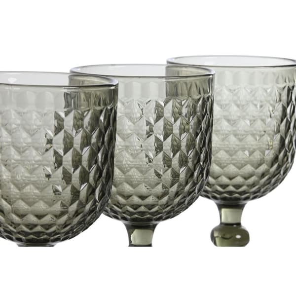 Sæt med glas Home ESPRIT Grå Krystal 325 ml (6 enheder)