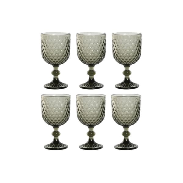 Sæt med glas Home ESPRIT Grå Krystal 325 ml (6 enheder)