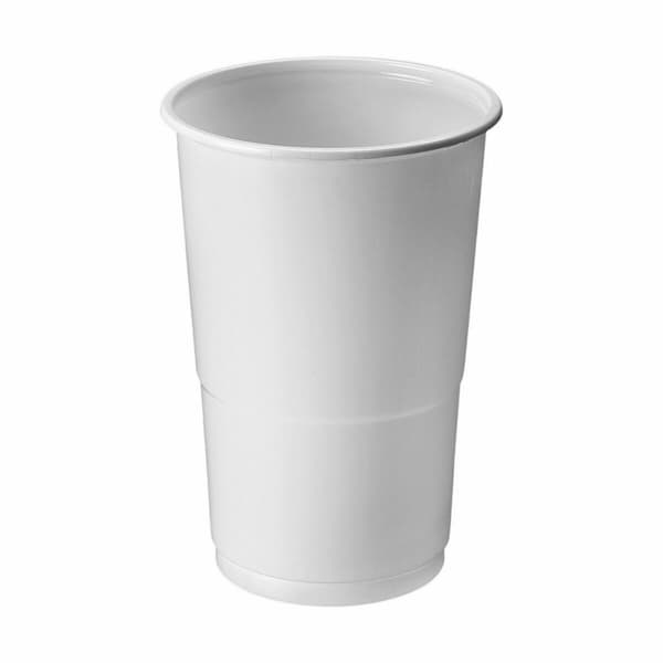 Sæt af genanvendelige kopper Algon Hvid 25 Dele 250 ml (48 enheder)