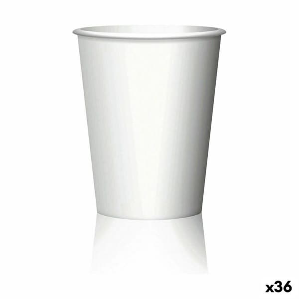 Sæt med shots glas Algon Engangsanvendelse Pap Hvid 40 Dele 50 ml (36 Enheder)