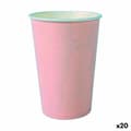 Miniatyrbillede 1 af 3: Glassæt Algon Engangsanvendelse Pap Pink 20 Dele 220 ml (20 enheder)