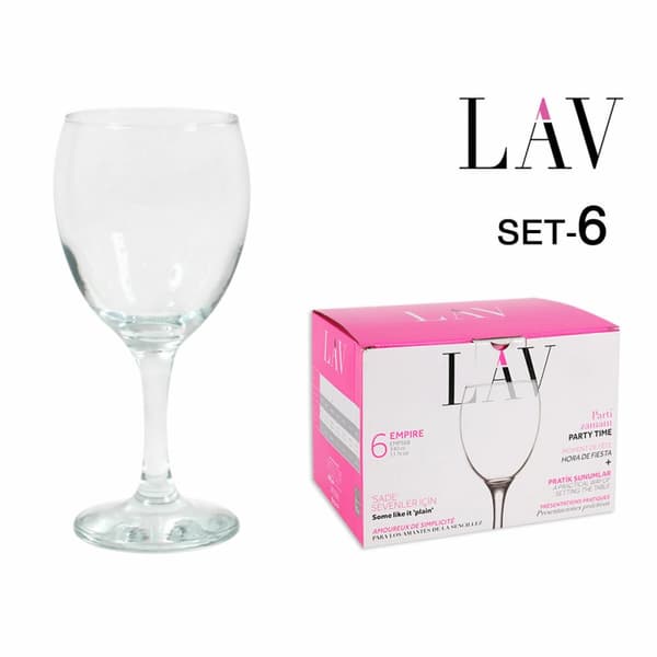 Sæt med glas LAV Empire 6 Dele (4 enheder)