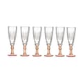 Miniatyrbilde 2 av 3: Champagneglass Vivalto Exotic Laksefarget Krystall 170 ml (6 enheter)