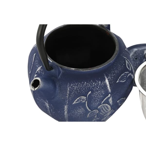 Tekanne Home ESPRIT Blå Hvit Rustfritt stål Jern 600 ml (2 enheter)
