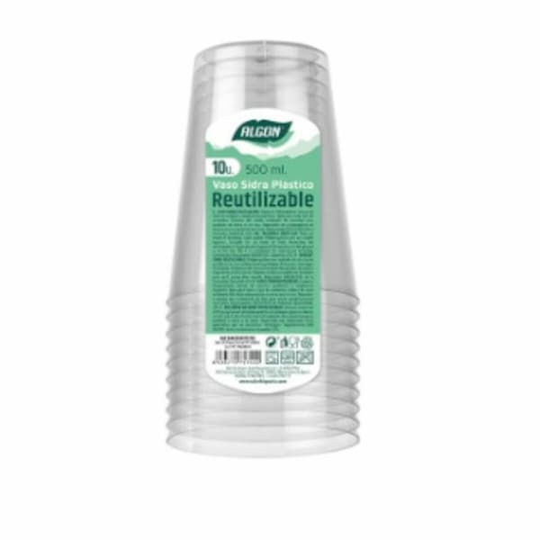 Sett med gjenbrukbare briller Algon Gjennomsiktig Sider 40 enheter 500 ml (10 Deler)