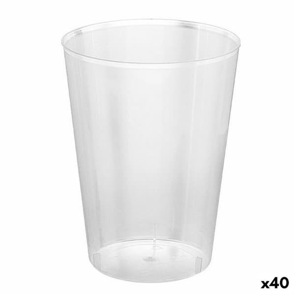 Sett med gjenbrukbare briller Algon Gjennomsiktig Sider 40 enheter 500 ml (10 Deler)