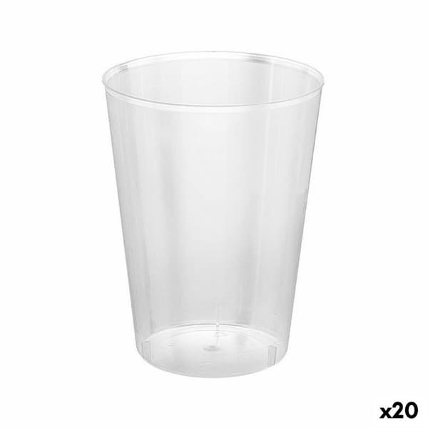 Sett med gjenbrukbare briller Algon Gjennomsiktig Sider 20 enheter 500 ml (15 Deler)