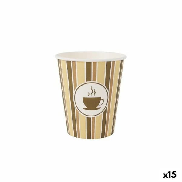 Sett med glass Algon Karakterer Kaffe 30 Deler 250 ml (15 enheter)