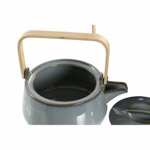 Teekannu DKD Home Decor 21 x 17 x 10 cm Posliini Harmaa 1 L