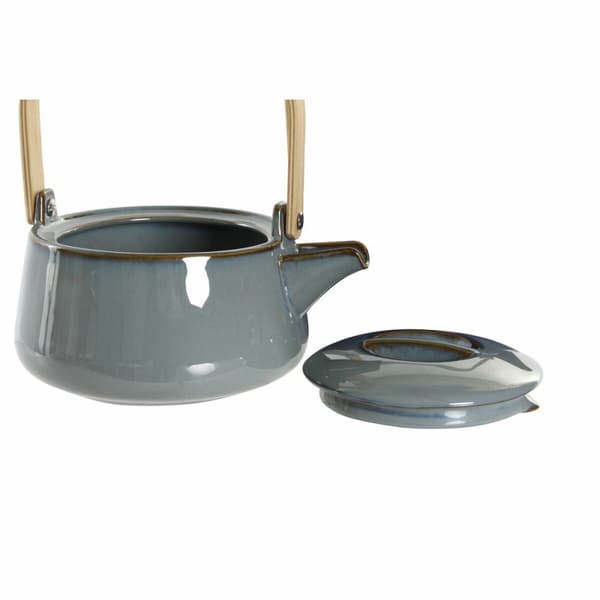 Teekannu DKD Home Decor 21 x 17 x 10 cm Posliini Harmaa 1 L
