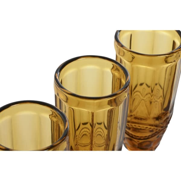 Sæt med glas Home ESPRIT Rav Krystal 150 ml (6 enheder)