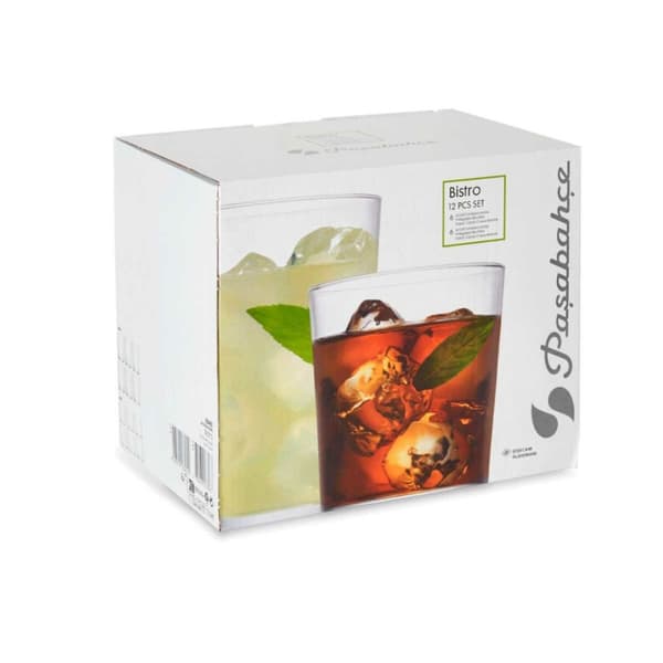 Lasisetti Pasabahce Bistro Läpinäkyvä Lasi 380 ml 510 ml (2 osaa)