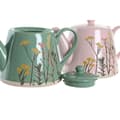 Pikkukuva 3 / 3: Teekannu DKD Home Decor Pinkki Vihreä Kivitavara (2 osaa)