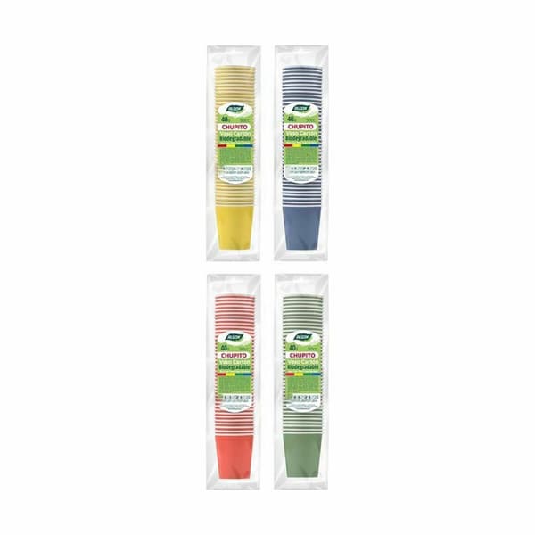 Setti shottilaseja Algon Kertakäyttöinen Kartonki Monivärinen 40 Kappaletta 50 ml (36 Osaa)