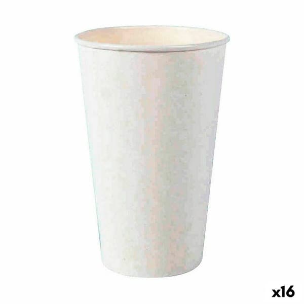 Lasisetti Algon Kertakäyttöinen Kartonki Valkoinen 15 Kappaletta 450 ml (16 osaa)