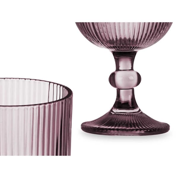 Vinglas Ränder Grå Glas 260 ml (6 antal)