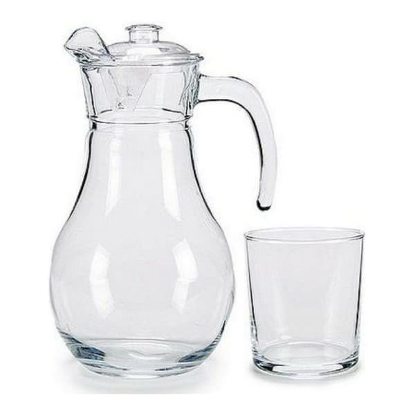 Glassæt Vivalto BIG-S3604465 Gennemsigtig Glas Kande