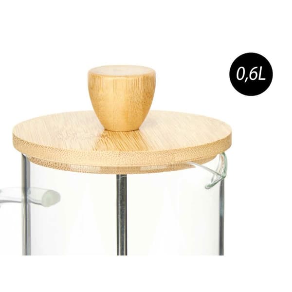 Teekannu Vivalto SW8132 600ML Luonnollinen Bambu Borosilikaattilasi 600 ml