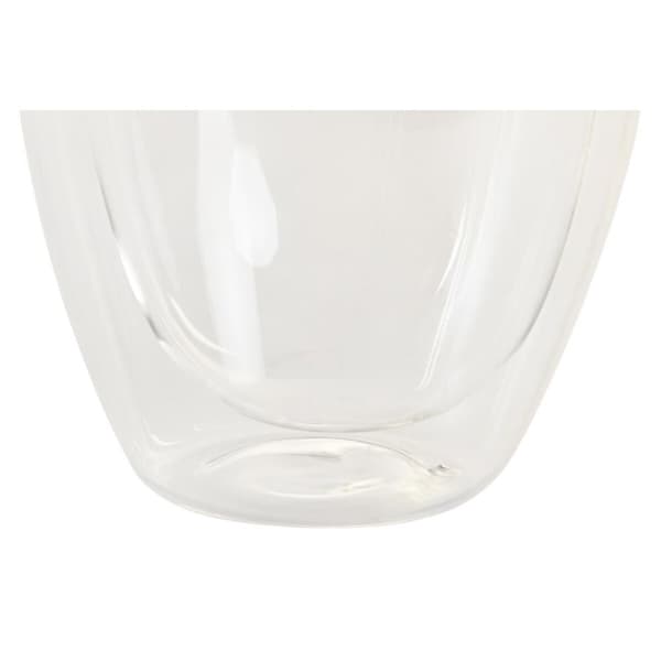 Glasset DKD Home Decor Transparent Glas Borosilikatglas 380 ml 2 Delar